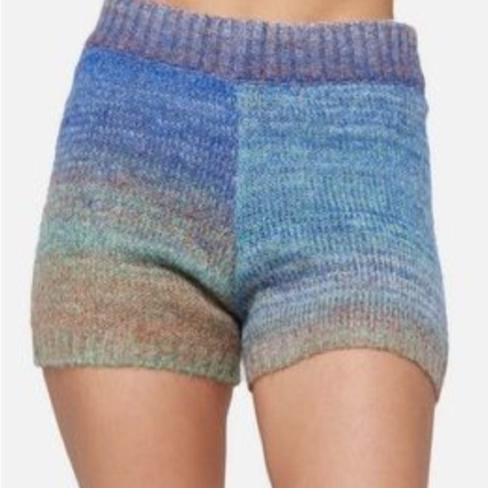 L*Space Blue Norrebro Ombre Sweater Knit Zoe Shorts Y2K Retro NWT XS #1637